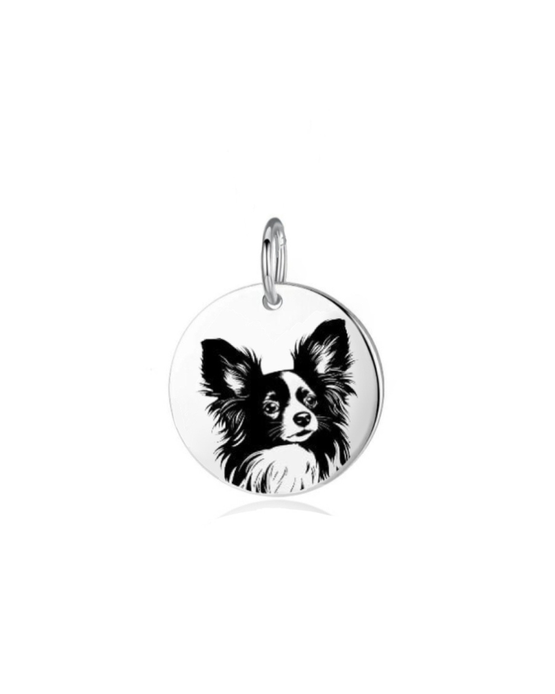 Pingente de Prata Personalizável Medalha Dog