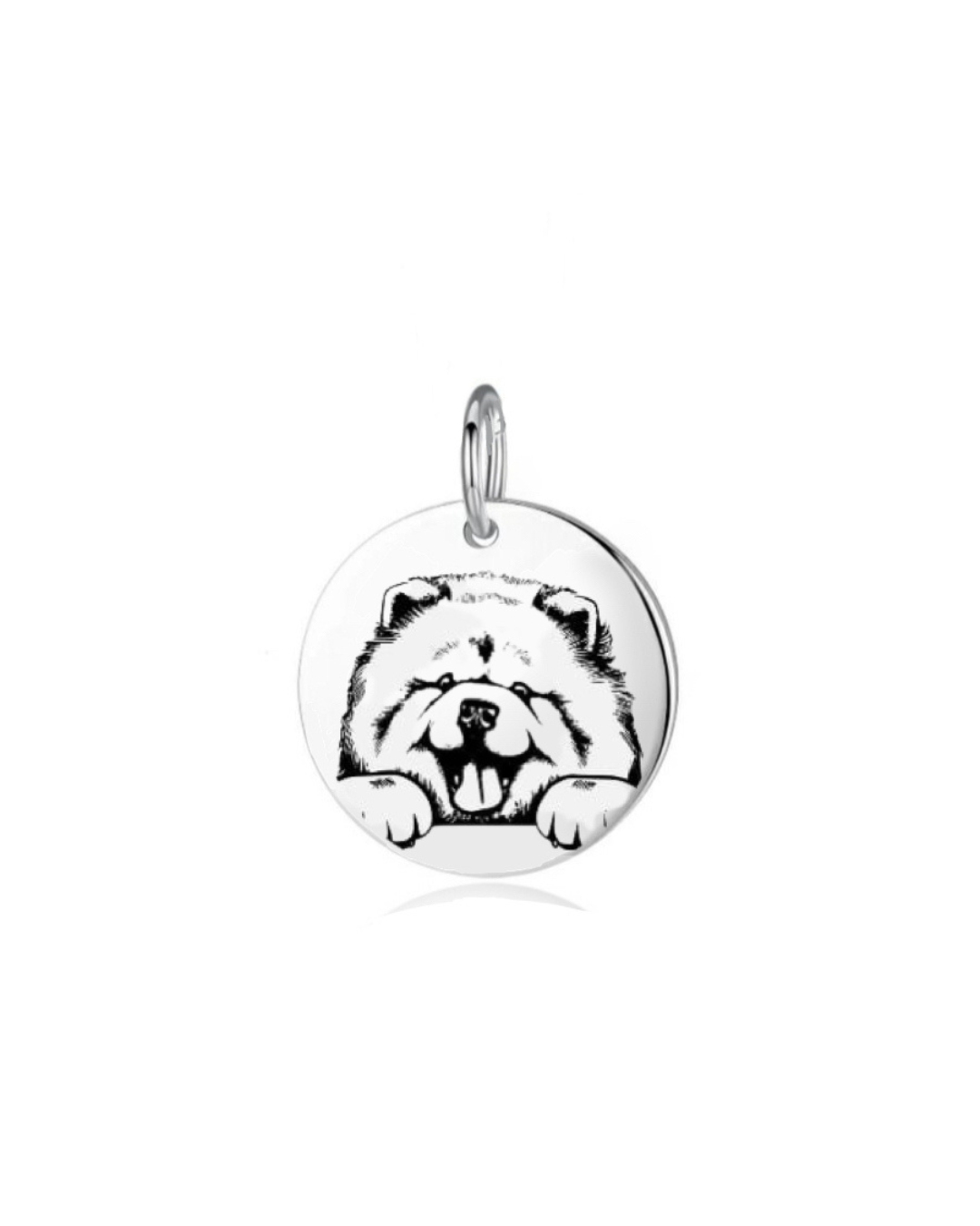 Pingente de Prata Personalizável Medalha Dog