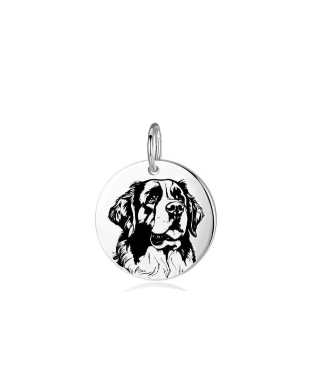 Pingente de Prata Personalizável Medalha Dog