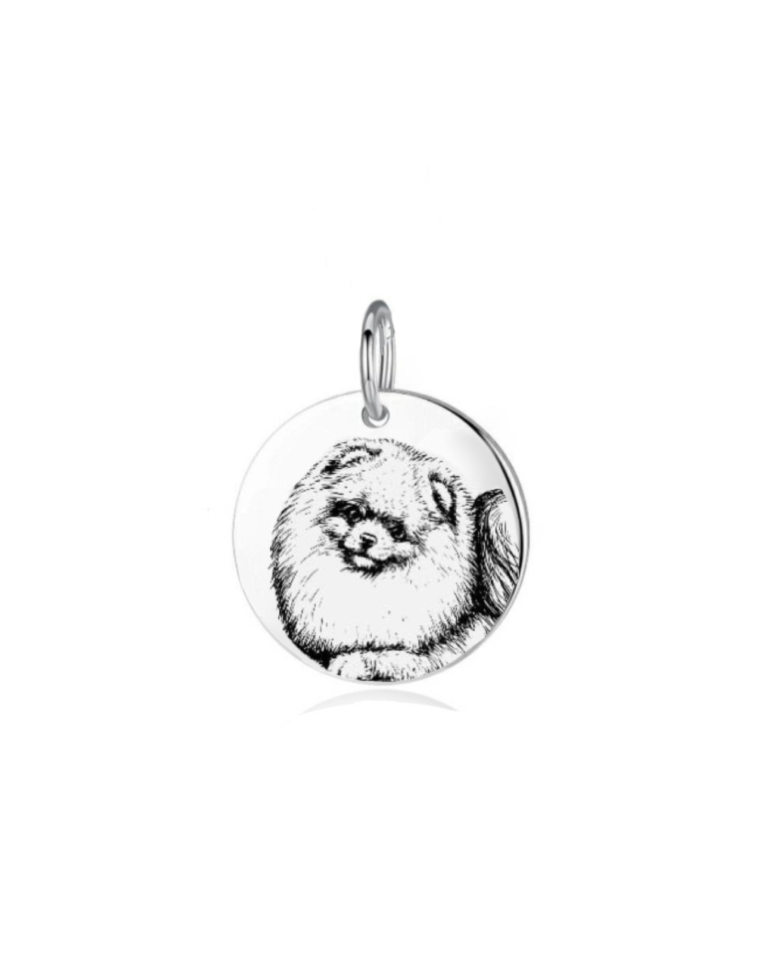 Pingente de Prata Personalizável Medalha Dog