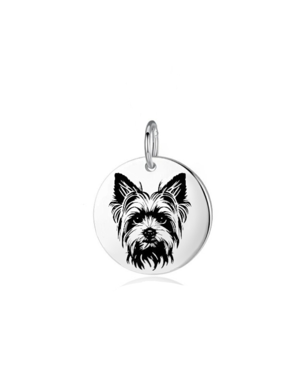Pingente de Prata Personalizável Medalha Dog