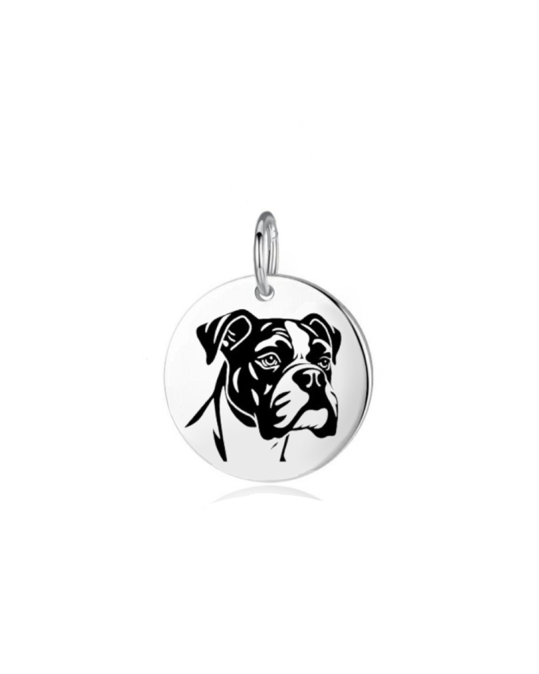 Pingente de Prata Personalizável Medalha Dog