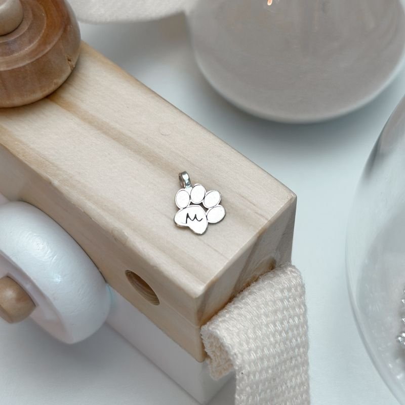 Pingente de Prata Personalizável Patuá Patinha Com Contra Argola