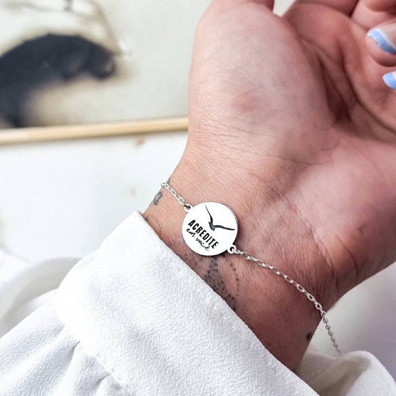 Pulseira de Prata Acredite em Você