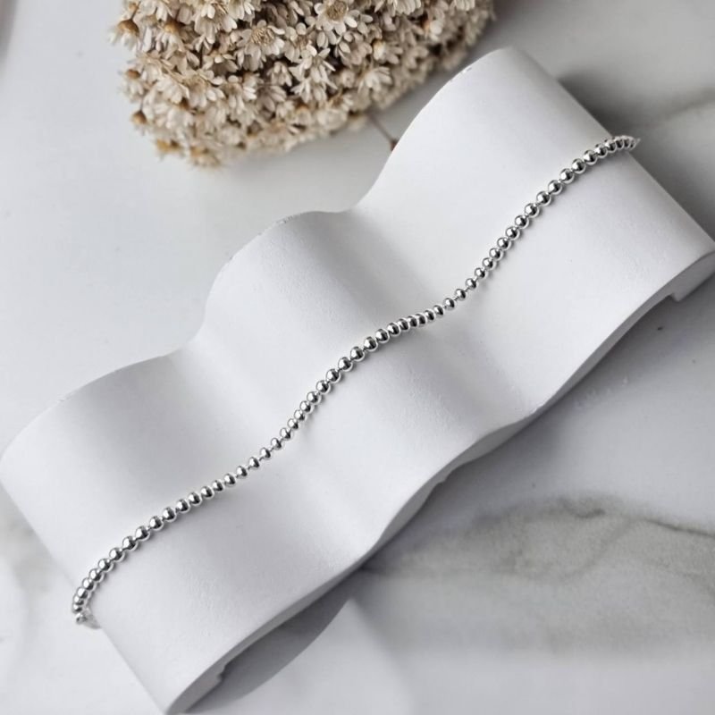 Pulseira de Prata Bolinha