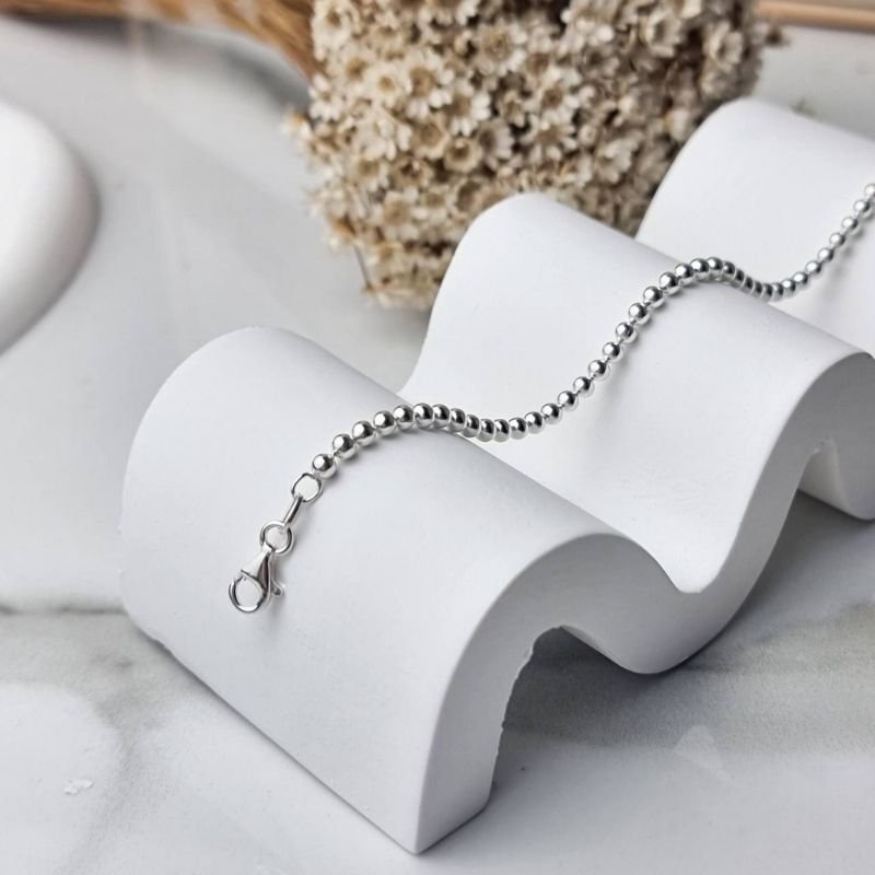 Pulseira de Prata Bolinha