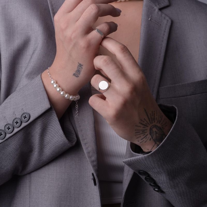 Pulseira de Prata Cartie com Pérola