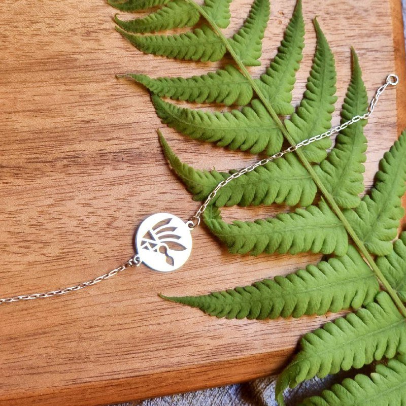 Pulseira de Prata Cocar Vazado
