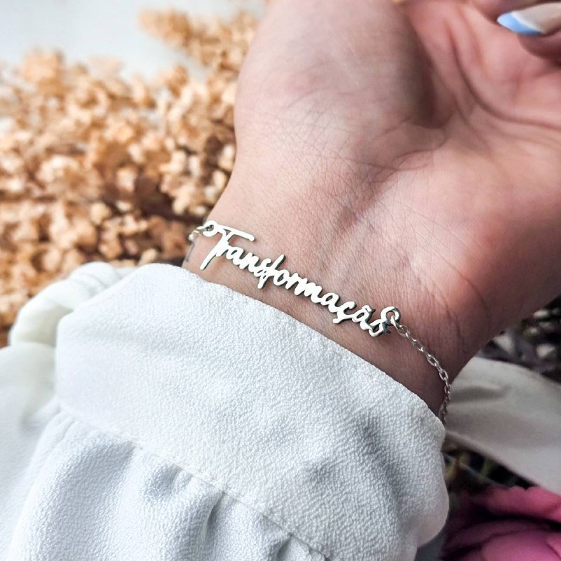 Pulseira de Prata Manuscrito Transformação