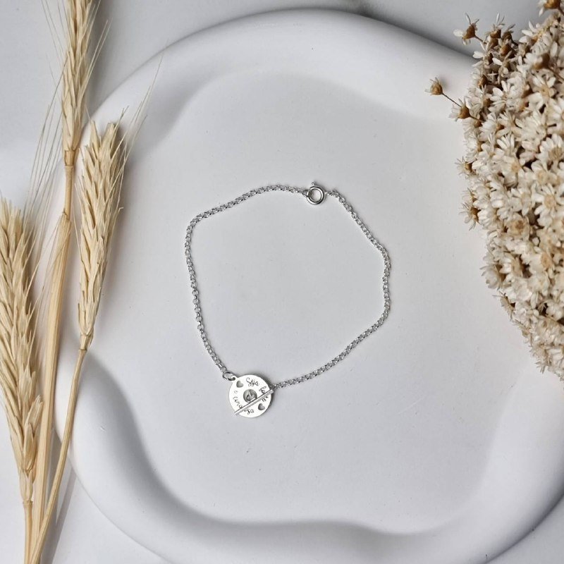 Pulseira de Prata Seja Forte e Corajosa