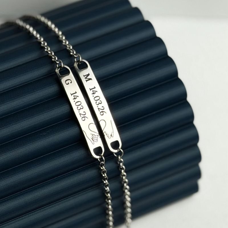 Pulseira Personalizável Placa Hipoalergênico